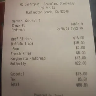 ? I guess the drink that was sent back cost two dollars to be fixed ??!!? LOL