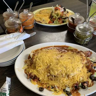 a plate of enchilada