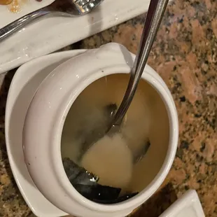 Miso soup for the famous chef Thomas