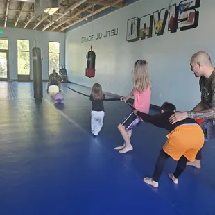 Tug o' war against big baddie