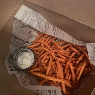 SWEET POTATO FRIES. They&apos;re fine.