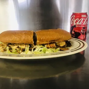 Surf &amp; Turf Torta with adobada with the drink  so good