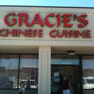 the front of the restaurant