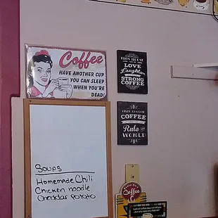 a view of the counter