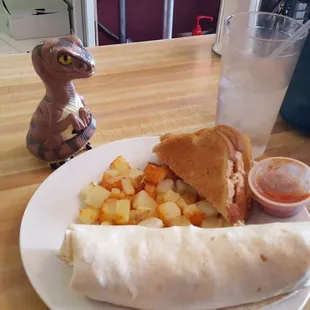Bob the Raptor Says "Breakfast burrito prey is good here."