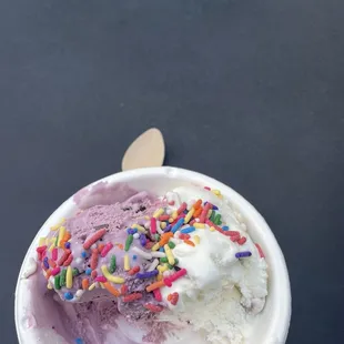 Black raspberry and cookie dough