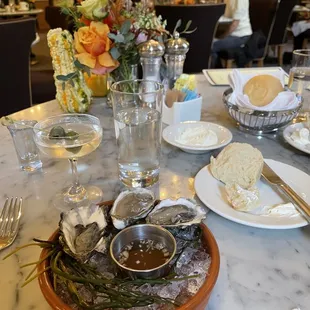 Oysters on the half shell, appetizer on Thanksgiving 2021