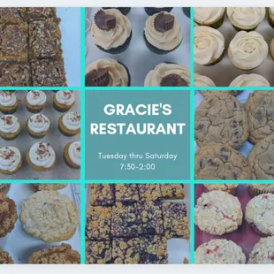 a variety of cupcakes