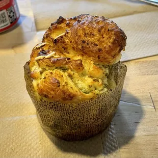 Gracious Bakery + Café, St Charles St. Pesto Parmesan Cruffin.