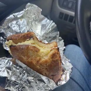 Cheddar egg and cheese biscuit