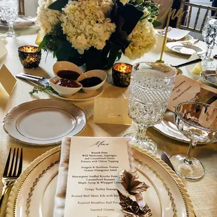 Place settings florals