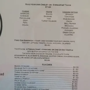 Breakfast on Saturday menu!