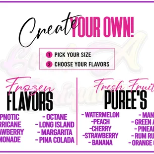 Create Your Own Drink!!!