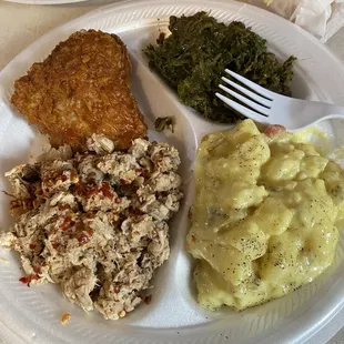 a plate of food on a table