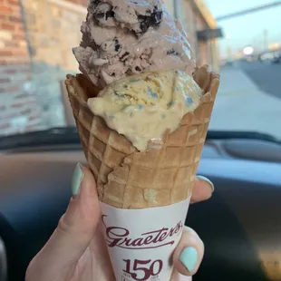 Strawberry chip and birthday cake  double dip!