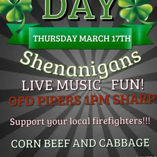 t patrick's day flyer