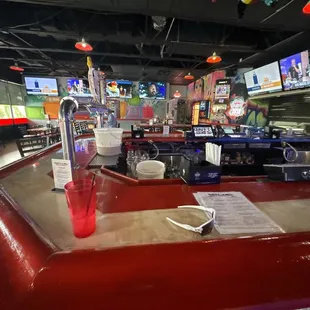 Empty restaurant and no food for lunch.