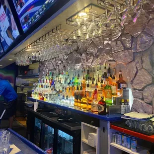  man standing at the bar