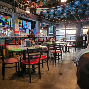 the inside of a restaurant