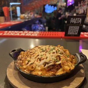 Baked rigatoni with impossible meat