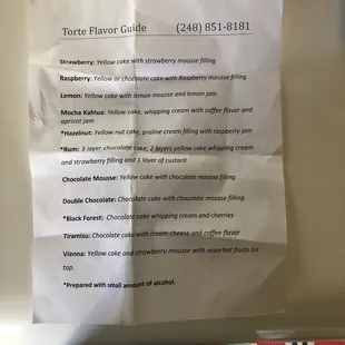 GRAFS Torte flavor guide