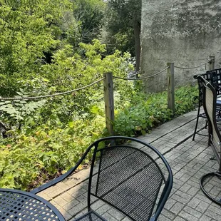 Patio overlooking the Milwaukee River