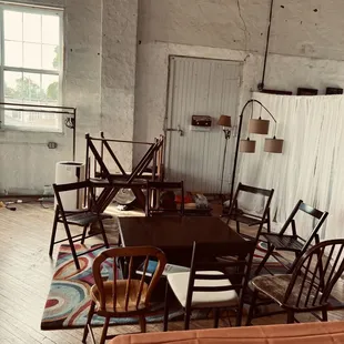 tables and chairs