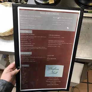 Updated menu