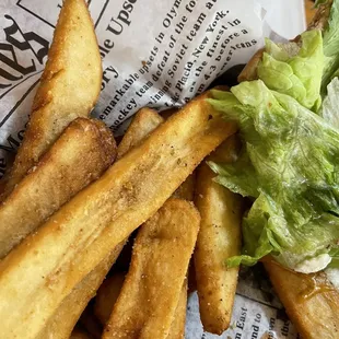 Steak Fries and Burger