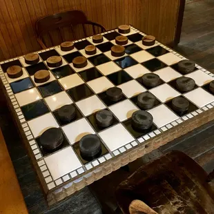 Pool table and table checkers