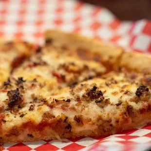 a slice of cheese pizza