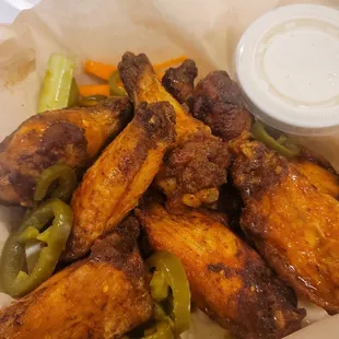 Honey jalapeno wings, really good