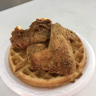 Chicken and waffles