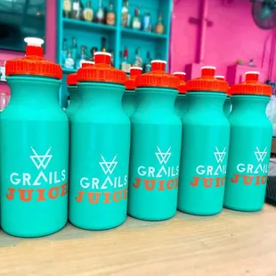 Introducing &quot;Grails Juice.&quot;  This &quot;secret&quot; XL double cocktail is delivered in a souvenir Gatorade-inspired squeeze bottle.