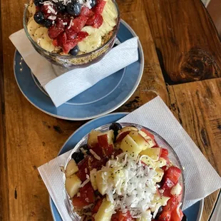 Açaí and pitaya bowls