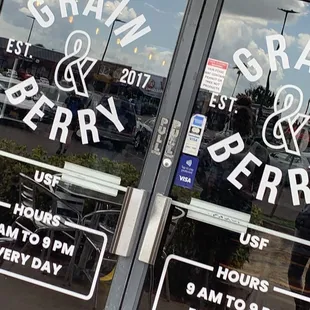 the front door of a store