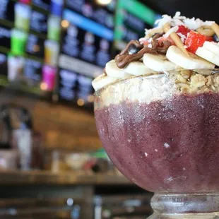 a chocolate milkshake in a glass