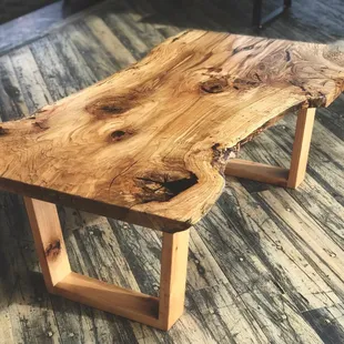 Pin Oak Live Edge Coffee Table