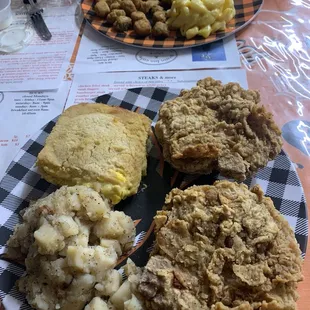 Fried up front, grilled in the back! German potatoes and squash casserole