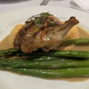 Chicken with citrus sauce entree.