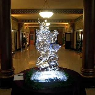 Ice Sculpture and Atrium