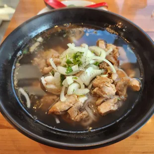 Lemongrass chicken pho w/ shrimp