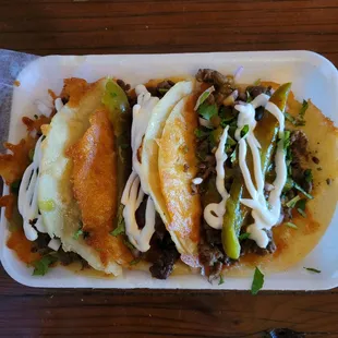 Heard about them from a friend and they are delicious tacos! I would recommend to anyone in the Livermore area!