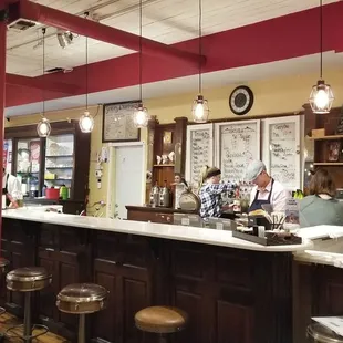 customers at the bar