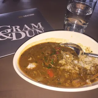 Chicken & Sausage Gumbo (bay rice)