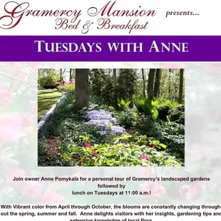Tuesdays with Anne flier