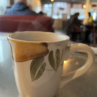 a cup of coffee on a table