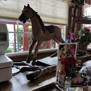 Horse decoration in the window