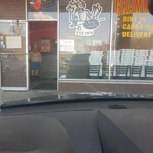 a view from inside a car