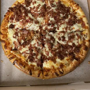 Pie cut pizza